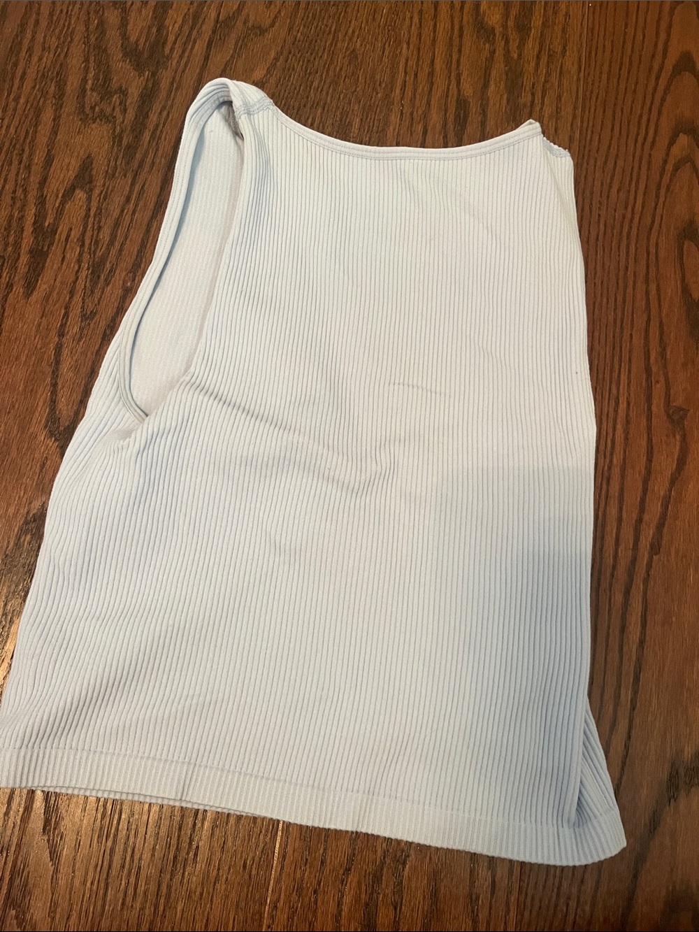 Ardene Basic Light Blue Ribbed Tank Top - Picture 3 of 3